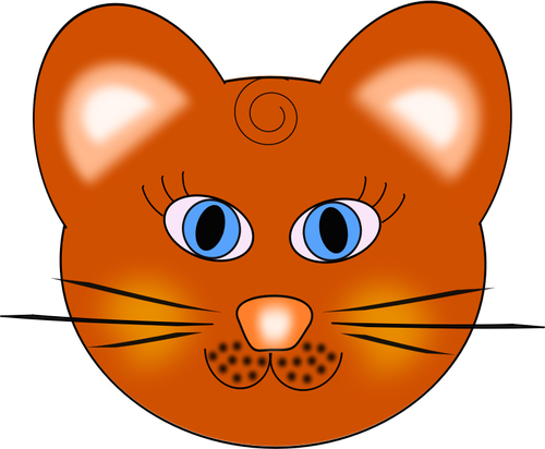 Kočičí hlavy s modrýma očima vektorový obrázek