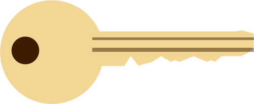 Illustrazione vettoriale della chiave porta metallica orizzontale