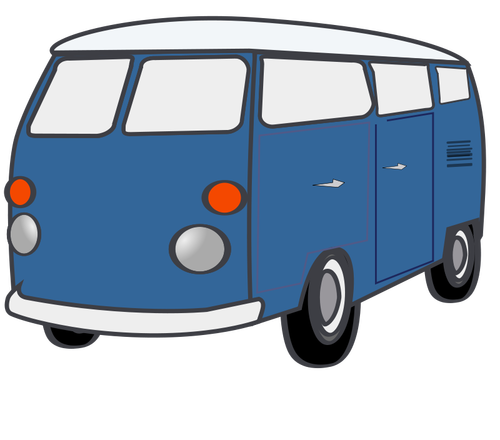 Grafika wektorowa van w stylu retro