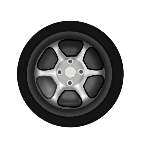 Image vectorielle de voiture roue