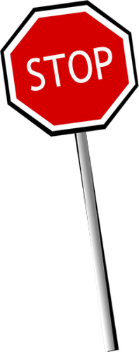 Tilted Stop sign vector image