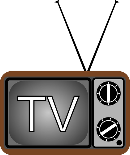 Vechi TV set vector illustration