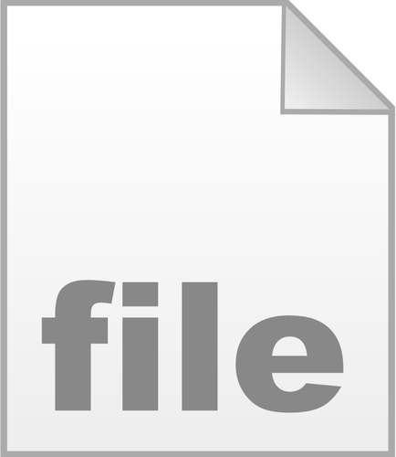 Vuoto UNIX file icona vector ClipArt
