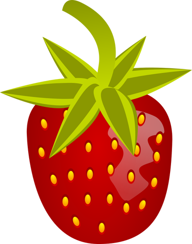 Gambar vektor manis buah merah lembut