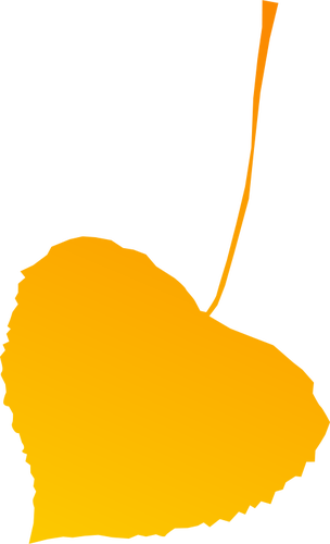 Yellow autumn leaf vector drawing