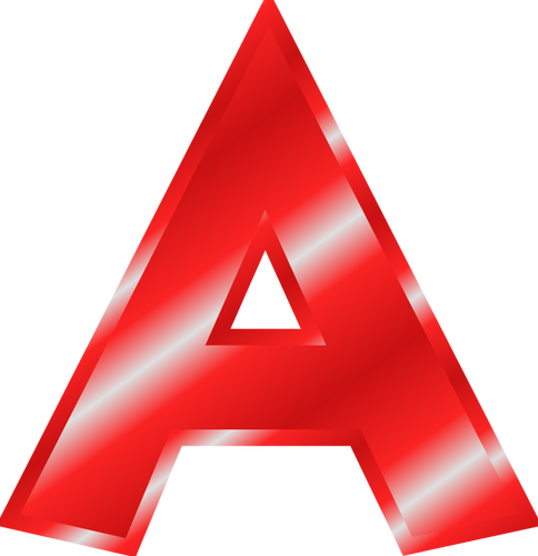 Rød bokstaven "A"