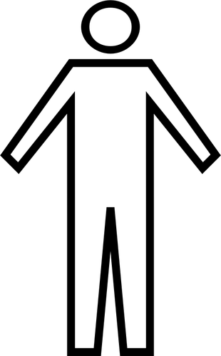 WC linea arte simbolo disegno vettoriale uomini