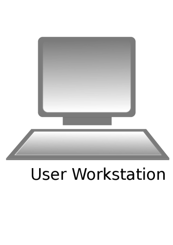Arte de computadora personal icono vector clip