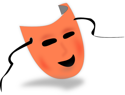 Väri Halloween naamio vektori kuva