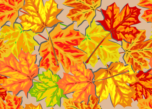 明亮的秋天叶子矢量图形
