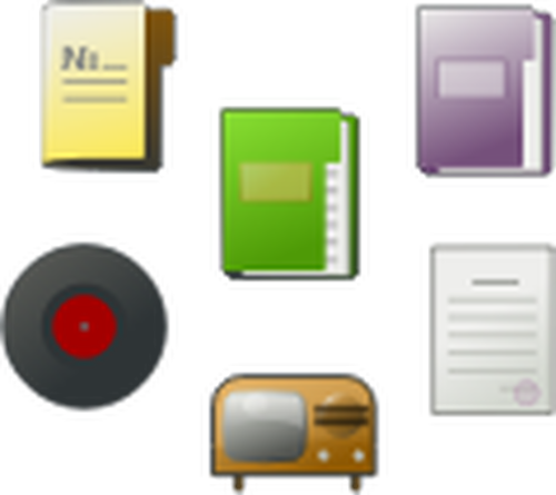 Vector image of set of different icons