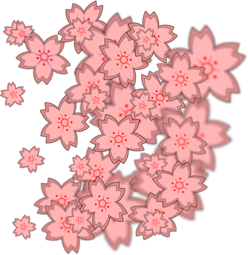 Sakura fleurs décoration vectorielles