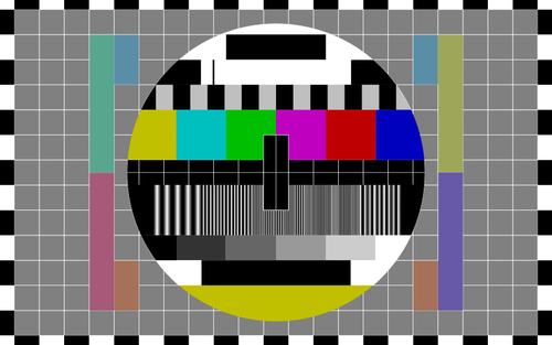 Illustrazione vettoriale di TV test schermo