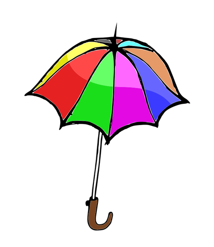 Vektorikuva sateenvarjosta