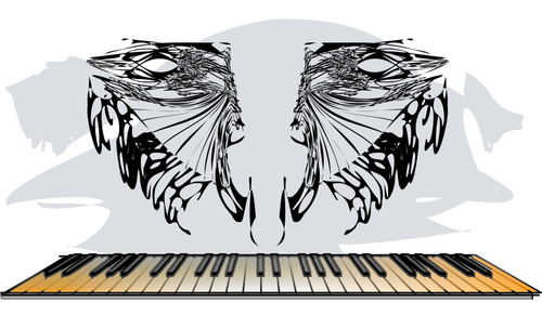 Grafika wektorowa zła klawiatury fortepianu