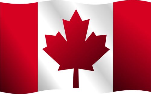 Bandiera sventolante canadese vector ClipArt