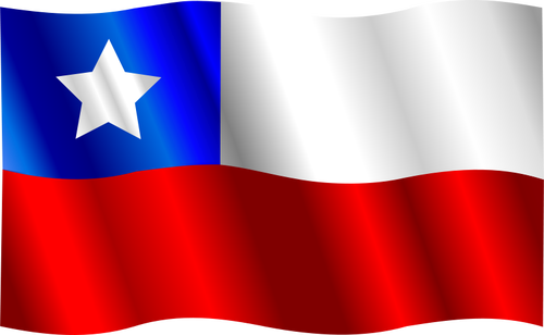 Aaltoileva Chilen vektorilippu