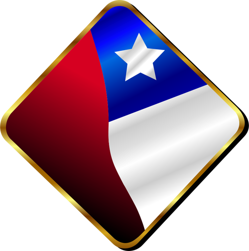 Şili Bayrağı Pin vektör
