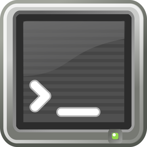 Linux padrão janela terminal vetor clip-art