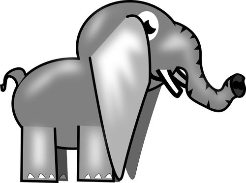 Görüntü gri bir fil