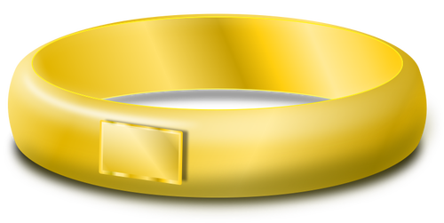 Clipart vectorial de un anillo de boda oro