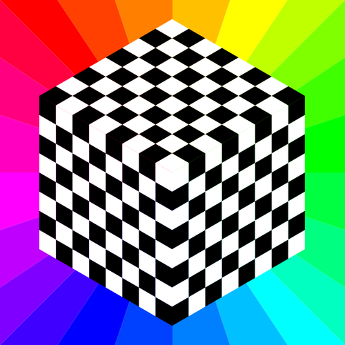 Tablero de ajedrez de cubo