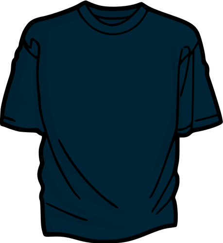 Tmavé tričko bluet vektorové kreslení