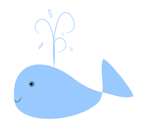 Paus biru vektor