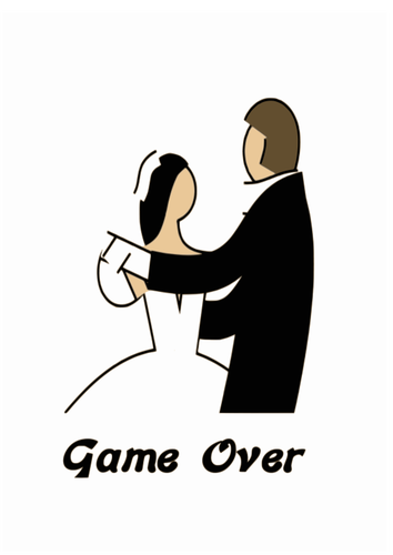 Gioco matrimonio sopra illustrazione vettoriale