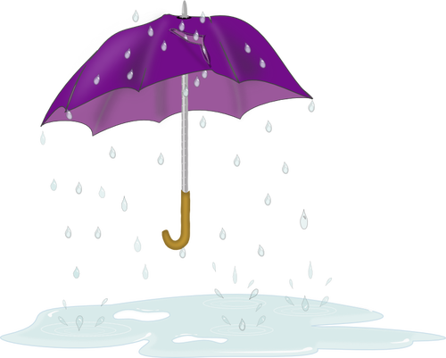 Vetor desenho de guarda-chuva esfarrapada e rasgada
