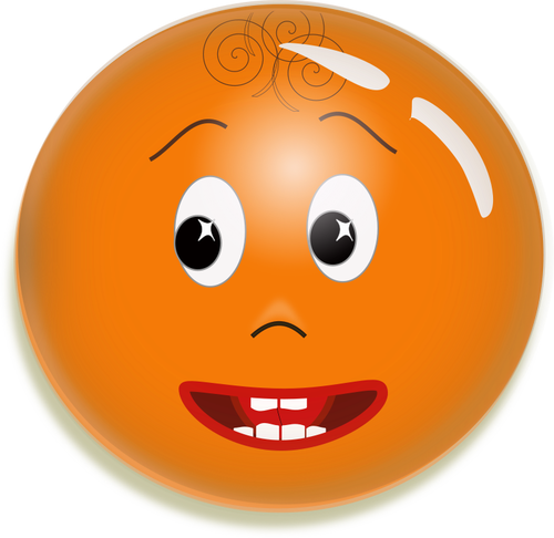 Eldig orange smiley face