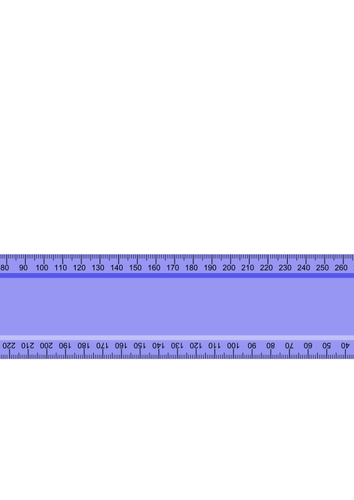Blå linjal vektorbild