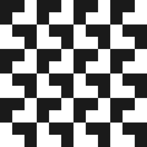 Black and white geometrical fields