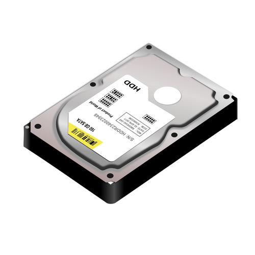 Image de vecteur pour le disque dur HDD