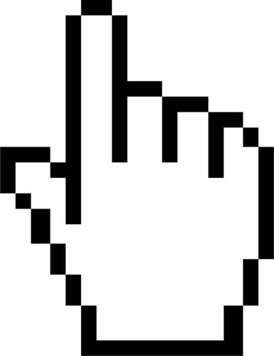 Vektor-ClipArt-Grafik des Fingers als Mauszeiger