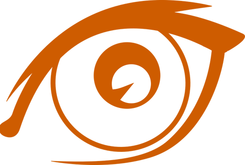 Simple ojo naranja