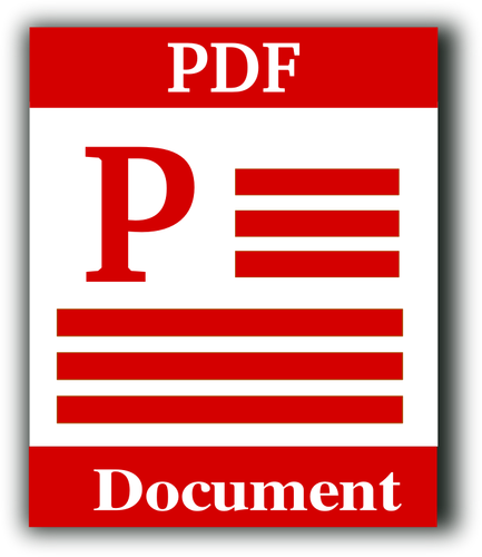 Vektorové grafické ikony počítače OS dokumentu PDF