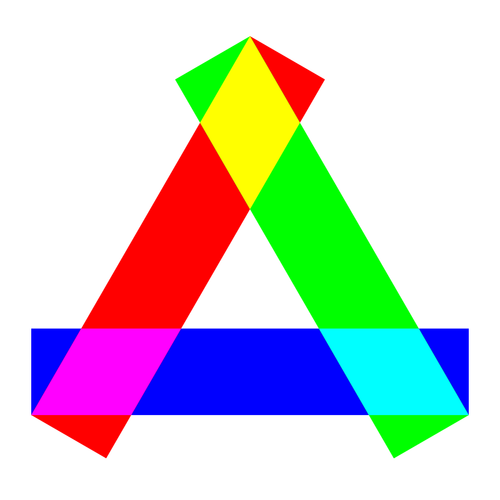 Långa rektanglar triangel