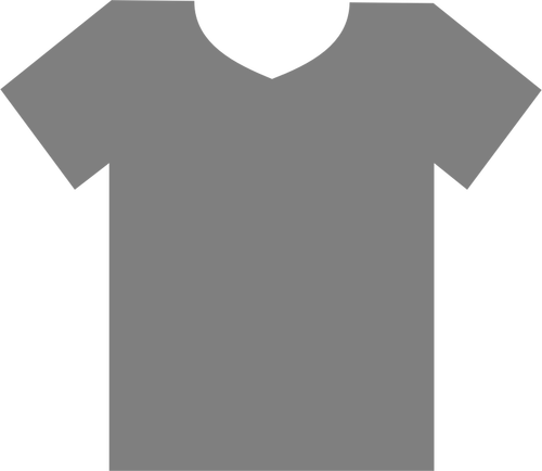 Boş gri t-shirt anahat vektör küçük resim