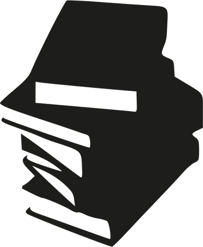 Icono de monocromo de libros apilados