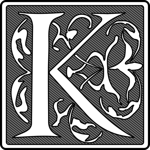 וקטור ציור של האות K רמיקס