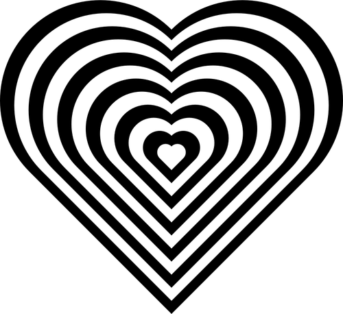 Illustration vectorielle de zèbre coeur