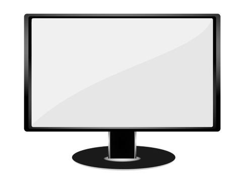 Серый LCD монитор векторные иллюстрации