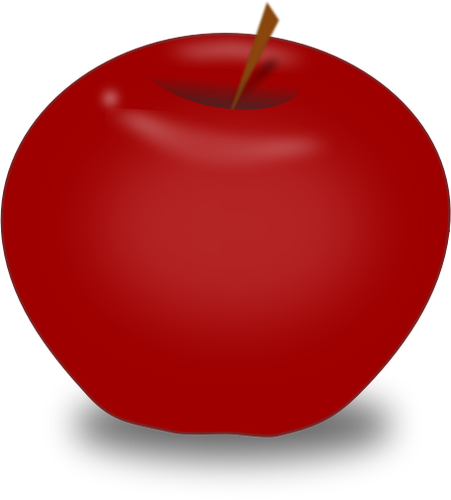 Gráficos del Vector icono de fruta de manzana roja