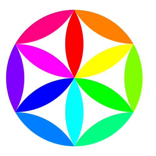 Круглые цвет шаблон векторное изображение