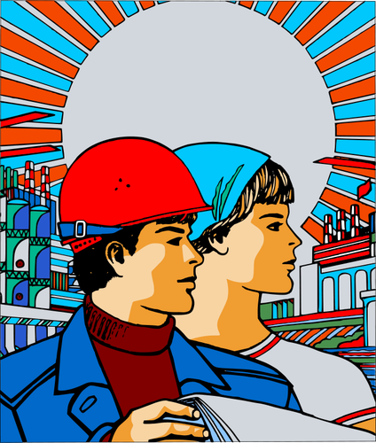 Imagen vectorial cartel soviético