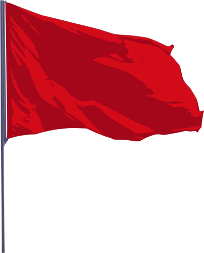 Волнистые красный флаг вектор