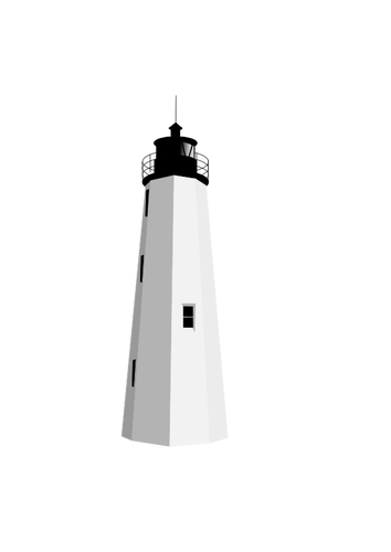 Czarno-biały clip art wektor z latarni morskiej