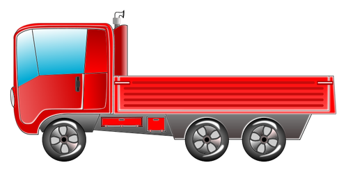 लाल ट्रक वेक्टर छवि