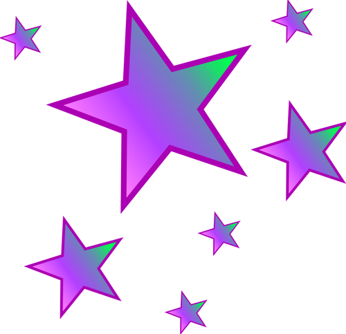 Prismatische lila Sterne